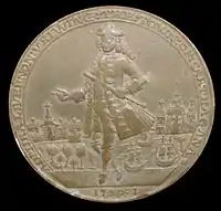 Medal used by the British navy to celebrate the capture of Cartagena de Indias, that did not take place (1741).