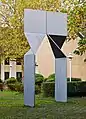 Doppelfaltung 1989, galvanized steel, College campus, Unna