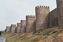City walls in Ávila, Spain, a UNESCO World Heritage Site