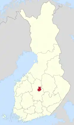 Location of Äänekoski in Finland