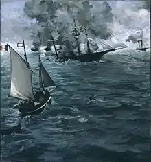 Édouard Manet, Battle of the Kearsarge and the Alabama, 1864