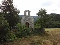 Façade of the Church of Our Lady of Beauvezer, in Champourcin