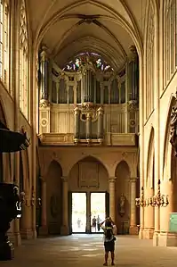 The organ on the tribune over the west entrance (18th c.)