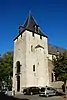 Toren, het hoge schip en het koor van de kerk Saint-Nicolas, te La Hulpe