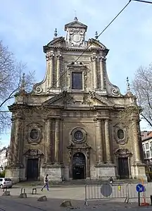 Facade of the Church of the Holy Trinity in Ixelles, 2016