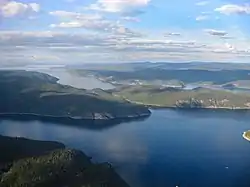 René-Levasseur Island within Manicouagan Reservoir