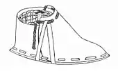 Ötzi's shoe, made from bearskin, deer hide, and tree bark (c. 3200 BC)