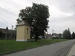 Centre of the village with a belfry