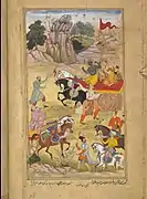 Suratha challenge Arjuna. Artist: Asa, son of Mahesh