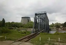 Rail bridge in Chernobyl Plant, part of the industrial branch from Yaniv station