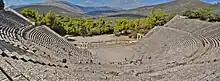 A ruined ancient theatre in Greece