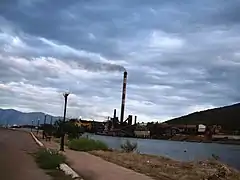 Nickel smelting factory in Larymna.