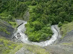 Armkhi river near the village of Olgeti