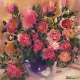 "Bouquet, roses", (60x60, 1993)