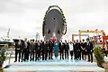 The Turko-Ukrainian delegation during the launch of the Ukrainian corvette Hetman Ivan Mazepa