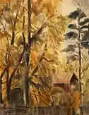 "Tree, autumn", (52×69.5, 1960)