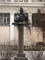 Part of the demolished monument to the founders of the city in the courtyard of the museum: Catherine the Great