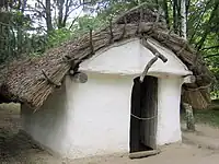 Replica of a ХІ century Kievan Rus' house in the Museum of Folk Architecture and Household Traditions