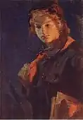 N. Kasatkin. Pioneer-girl with book (1926)