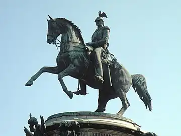 The monument to Nicholas I of Russia, close-up.