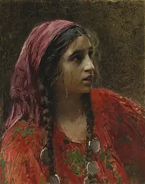 Romani girl by Konstantin Makovsky