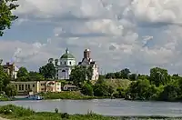View from the Ros River to Castle Hill and the Church of St. John the Baptist