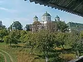 Novhorod-Siverskyi. Holy Transfiguration Monastery. View from the walls of the monastery.