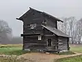A barn (ovin) from Vakhonkino village, Kaduysky raion, Vologda oblast, Russia. Vitoslavlitsy museum, Veliky Novgorod.