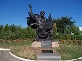 Monument to the bandur player in Andrushivka