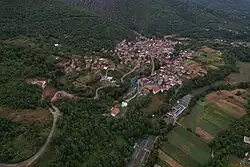 Airview of the village Vrutok