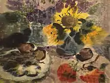 "Sunflowers, guelder rose", (76х60.5, 1985)