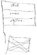 Flag sketches made byPeter the Great, 1699