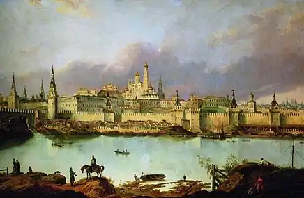 View of Moscow in the Times of Peter the Great