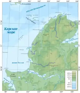 Map showing the location of Cape Vega