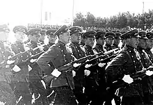 The Honor Guard of the Academy during a parade in 1966