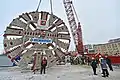 The rotor of TBM at the Kozhukhovskaya Line construction site in Moscow