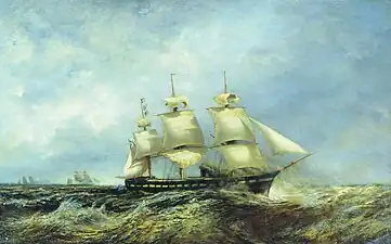 Russian squadron on its way to America [ru] in 1863