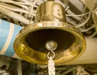 Ship's bell on the nuclear submarine Alexander Nevsky