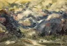 "Slopes, mountains, spring", (98х68, 2006)