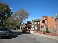 Row houses in fall