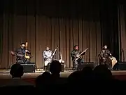 Performance in Tyumen, 28th October 2012: Radik Tyulush, Kaigal-ool Khovalyg, Sayan Bapa, Alexei Saryglar.