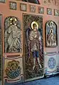 A portion of the ceramic iconostasis of the Church of the Tolga icon of the Mother of God