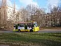 Cherkasy-made "Bohdan" bus in the street