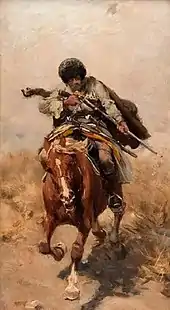 Circassian warrior, by Alfred Kowalski, 1895.