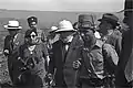 Menachem Ussishkin visiting Dafna 1 May 1939