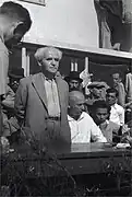 Ramat HaKovesh Ben Gurion speaking a protest 1943