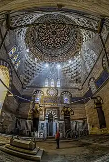 Interior of a mausoleum in the Khanqah-Mosque of Faraj ibn Barquq (built between 1400 and 1411)