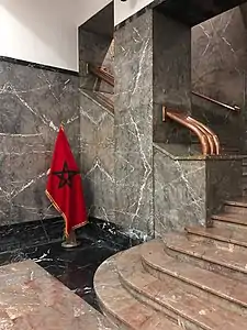 Marble and copper used in the grand staircase.