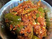 Ivy gourd with Onion pickle curry made in a house in Vijayawada, Andhra Pradesh, India