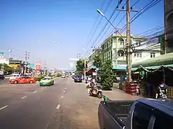 Bang Khun Thian Road in the phase of Bang Bon Market